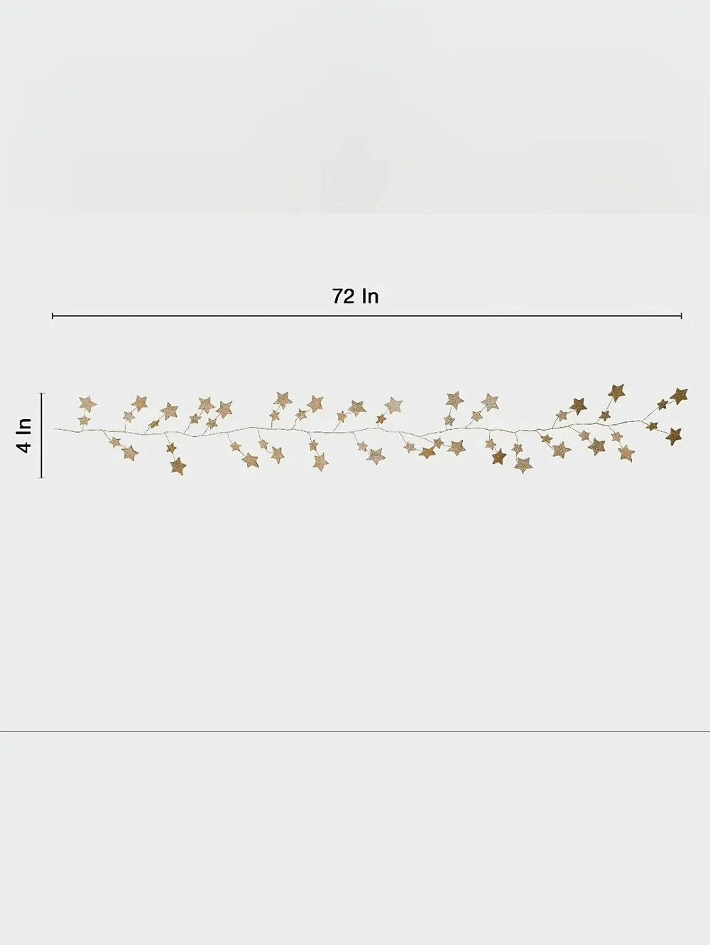 New Glitter gold Star Garland 6' by My Texas House, patriotic 4th of July
